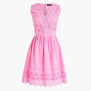J Crew Border Eyelet Dress